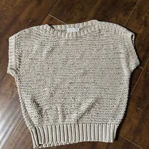 Vintage Women’s Cream Cap Sleeve Sweater Size Medium EUC